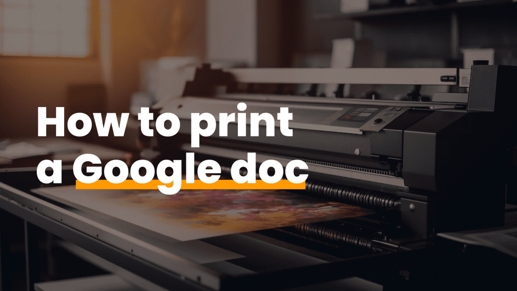 How to print a Google doc